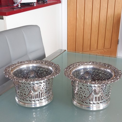 Pair antique edwardian silver - pair,