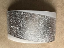 applique interno vetro bianco sabbiato e argento 35 x 20 cm 2 lampade max 60w