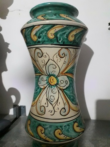 Vaso 35 decorato a mano - h.cm,