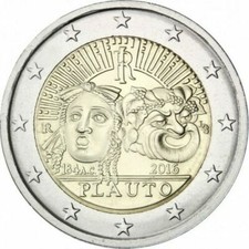 2 euro commemorativa  ITALIA 2016 PLAUTO FDC UNC 