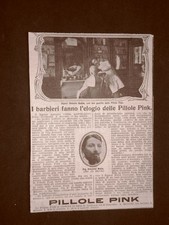 Pubblicità del 1914 Pillole Pink Elogiate anche dai barbieri