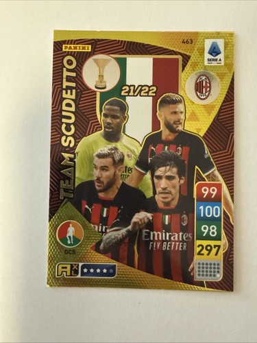 Card team scudetto - team, milan