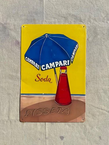 Insegna metallo campari - insegna,