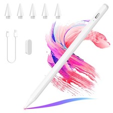 Penna per Apple iPad (2018-2025), Stylus Pen Ricarica Rapida, Sensibile all'Incl
