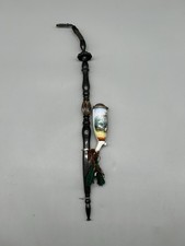 PIPA TEDESCA ANTICA LEGNO E PORCELLANA DIPINTA A MANO GERMAN LONG PIPE