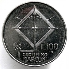 Moneta 100 lire 1974 - moneta, (1974
