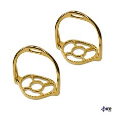 Staffe Equitazione Oro Equitazione Adulti Ferro Acciaio Flexi Sicurezza Bendy 5"