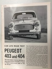 People129 Articolo People Test Stradale Peugeot 403 e 404 4 pagine