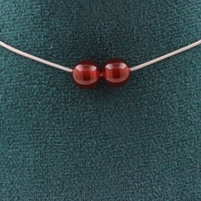 Collana perle agata rosso - collana,
