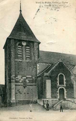 Yvre polin eglise clocher - le,