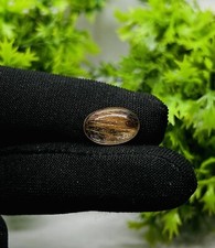 Cabachon Quarzo Cristallo Rutilato -4,35 Ct Rame Quarzo Rutilato Ovale 14x9x4 mm