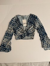 Crop top donna Zara manica