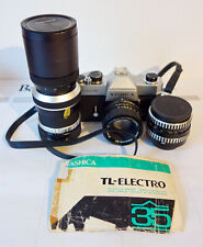Yashica TL-Electro Fotocamera Reflex Analogica con 3 Obiettivi 35+50+70-200