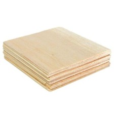 10 x Tavola in legno di balsa 10x10 cm, spessore 2 mm
