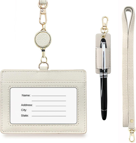 Porta badge pelle stile - badge, pelle,