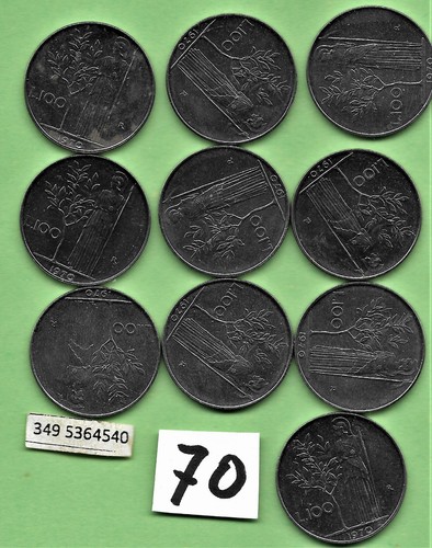Lotto monete 100 lire - 10,