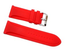Cinturino in gomma rosso per orologio ansa 28mm tipo panerai new silicone caucci