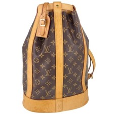 Borsa a tracolla Louis Vuitton Monogram Randonnee PM in pelle e tessuto marro...