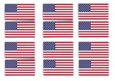 1 set di 12 adesivi bandiera USA decalcomania bandiera americana (Rw61/1/3)