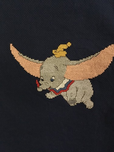 Punto croce rifinito dumbo - croce,