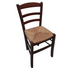 sedia paesana paglia noce casa