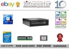 PC  Hp Prodesk  i7-4770 RAM 16GB  SSD 256GB  Win11 Ricondizionato