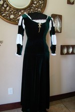 Costume Principessa Merida Rinascimento/Halloween in Velluto Fatto a Mano Adulto Taglia XS