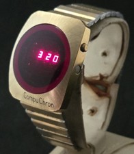 Orologio Uomo Vintage Anni 70 Compu Chron Digitale LED Quarzo. SPEDIZIONE GRATUITA.