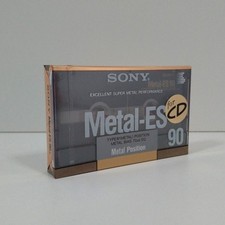 Sony Metal-ES 90 (Posizione Metallo TIPO IV) Nastro Audiocassetta Vuoto 1988-1989
