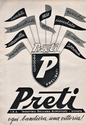 Pubblicita 1952 preti genova - preti,