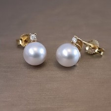 Orecchini Perle Akoya acqua