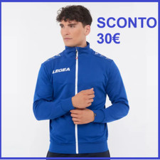 Tuta uomo Legea da ginnastica slim zip taglie forti 2XL XXL sport in poliestere