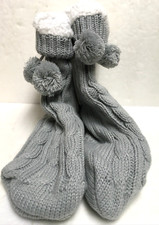 Calze ciabatte Capelli New York taglia unica tutti i giorni grigie con pile e pinze nuove