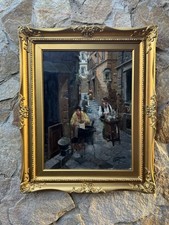 Quadro -Vicolo Di Napoli- Francesco Tammaro dipinto a olio