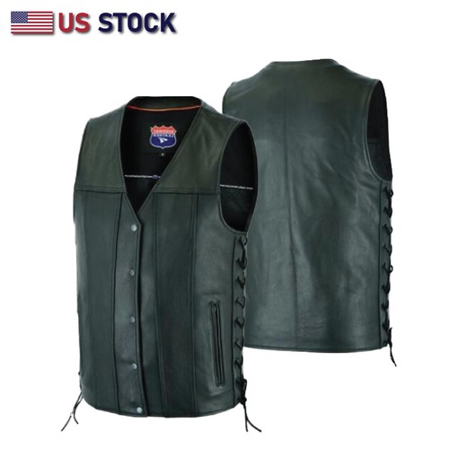 Hl2611nkd nero gilet pelle - nero,
