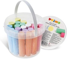 Primo Secchiello 22pz Gessi Jumbo Ø18x80mm 7Colori Assortiti in Calcio Carbonat