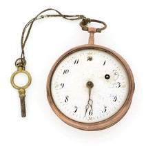 Orologio Antico Tasca  Cassa Metallo Rame