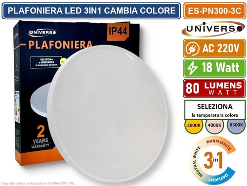 Plafoniera led circolare 18w - plafoniera,