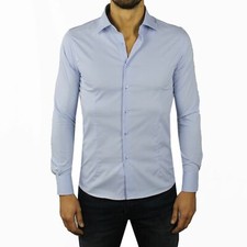 Camicia Uomo Celeste Slim Fit