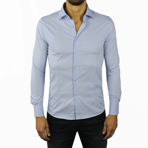 Camicia uomo celeste slim - uomo,