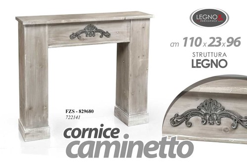 Cornice finto caminetto camino - finto,