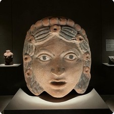 Maschera testa etrusca - maschera,