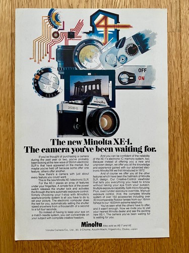 The new minolta 1975 - new, xe-1