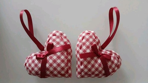 Cuori country chic borgogna - cuori,