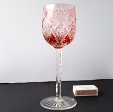 Bicchiere da Vino Stängelglas Vetro Cammeo Tagliati a Mano Val St Lambert A 1900