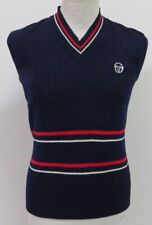 TACCHINI TENNIS VINTAGE GILET SMANICATO JERSEY SHIRT MAGLIA ITALIA SPORT CASUAL
