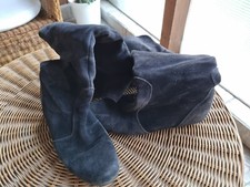 stivali alti al ginocchio in tessuto nero