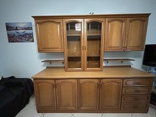 CREDENZA 7 PORTE E 4 CASSETTI E VETRINA, CLASSICO NOCE