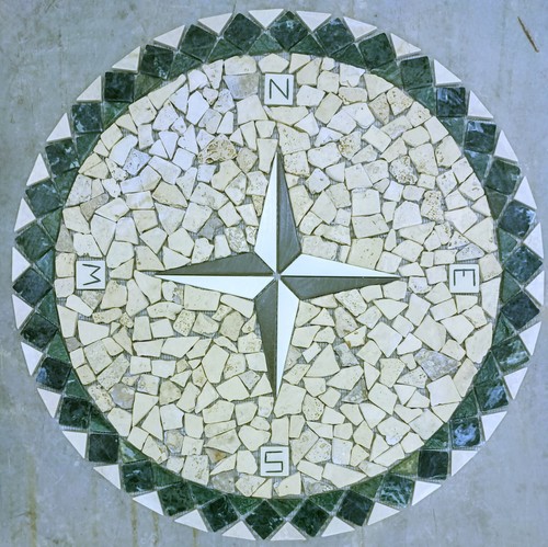 Antica roma rosone mosaico - "antica, roma"
