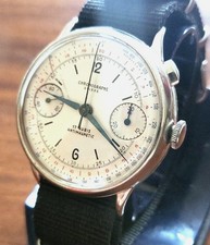 Big Cronografo Chronographe Suisse Monopulsante Hahn Ruota Colonne Oversize